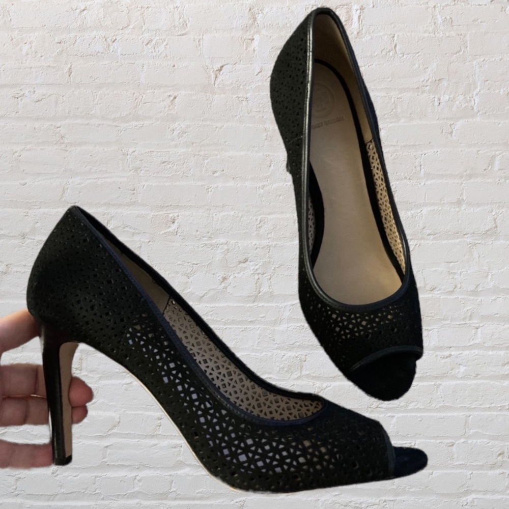 💕 Like 🆕 Tory Burch Eleanor lasercut peep toe pumps